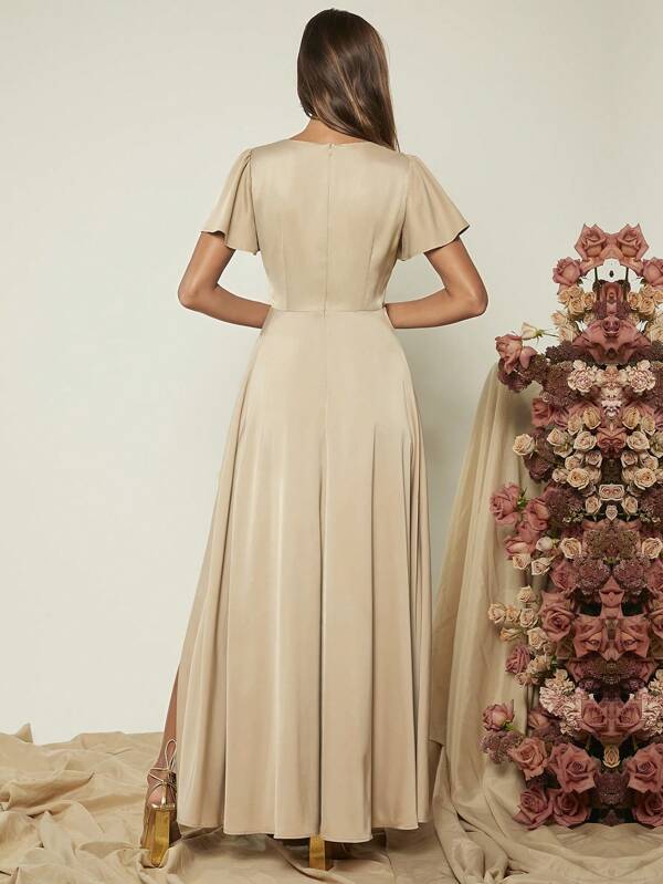 Glamorous Mesh Thigh-Split Dress