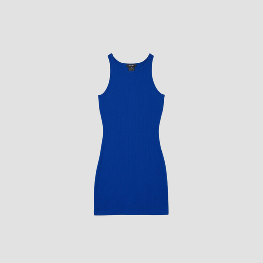 Blue Sleeveless Bodycon Dress