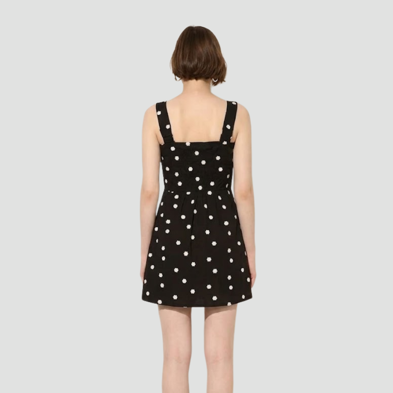 Black Polka Dot Sleeveless Dress