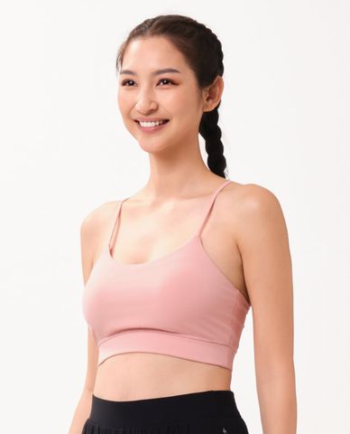 Aurelle Pink Sporty Crop Tank