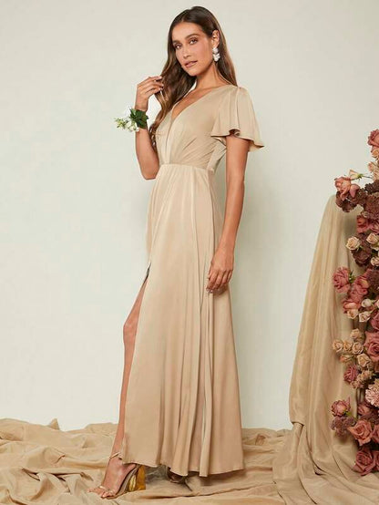 Glamorous Mesh Thigh-Split Dress