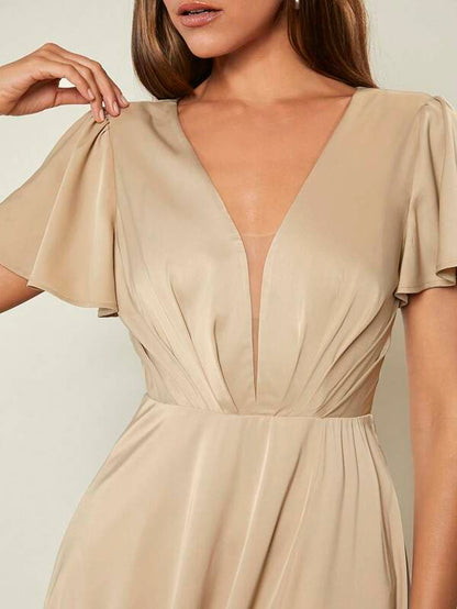 Glamorous Mesh Thigh-Split Dress