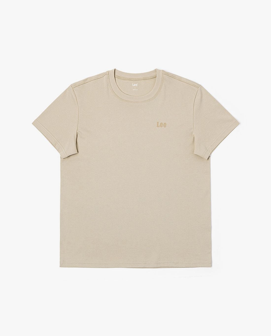Vera & Co Beige Minimal Short Sleeve Tee