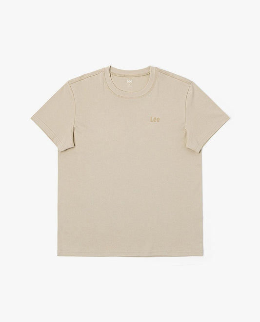 Vera & Co Beige Minimal Short Sleeve Tee