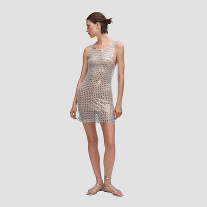 Metallic Sleeveless Bodycon Dress