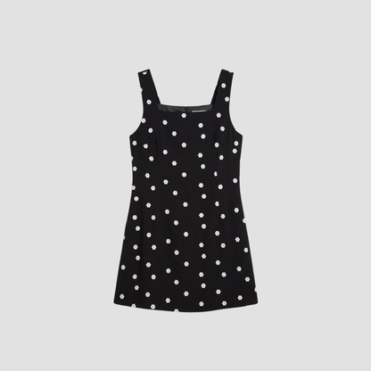 Black Polka Dot Sleeveless Dress