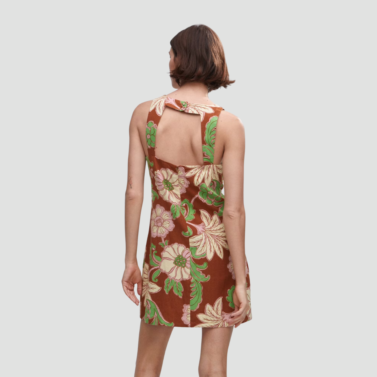 Vintage Floral Sleeveless Dress